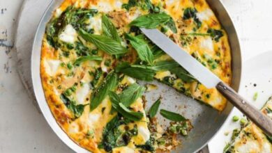 فريتاتا بيض بالسبانخ للدايت