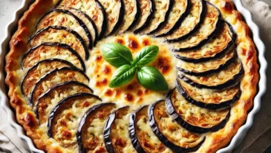 تارت الباذنجان بالجبن