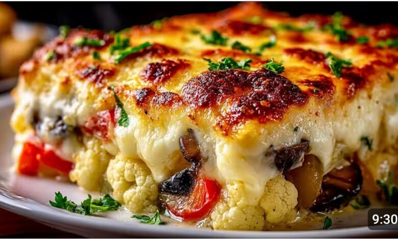 صينية بروكلي (شفلور) بالفرن