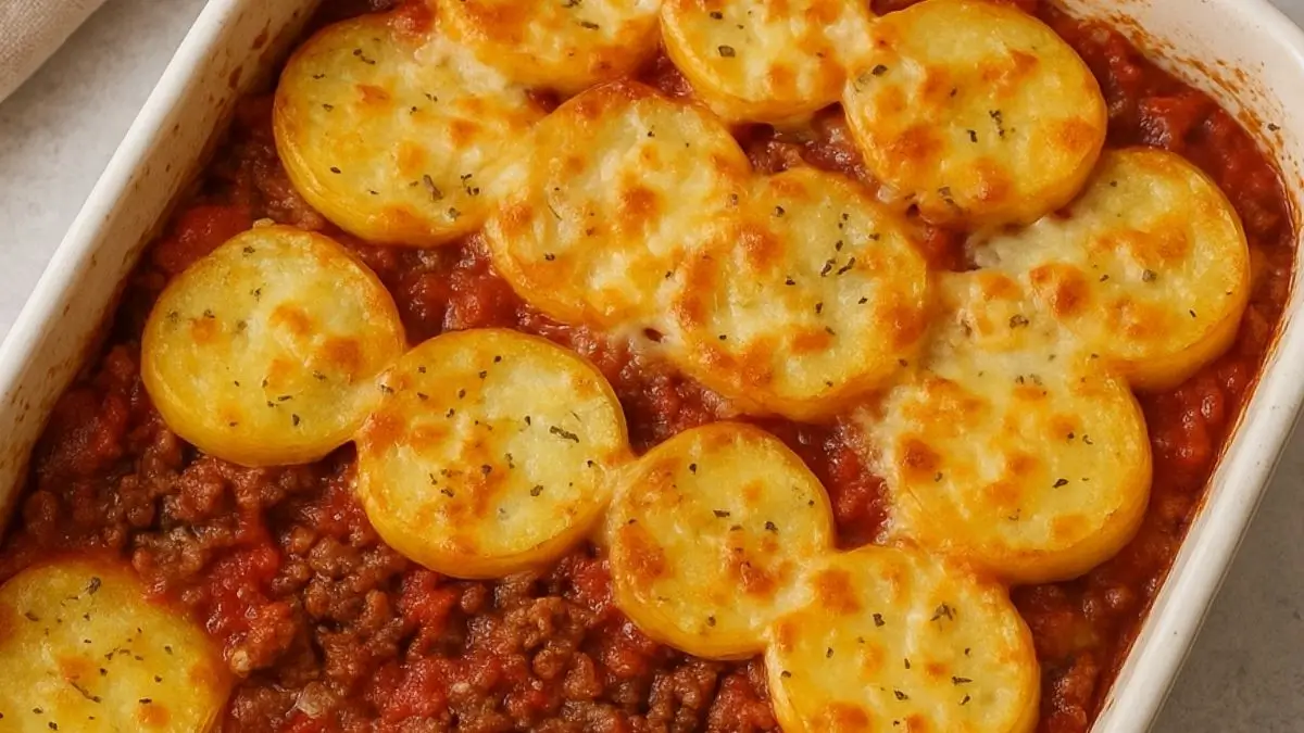 كفتة بالبطاطس في الفرن