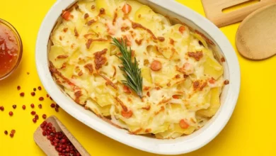 غراتان البطاطا بالجبن في الفرن