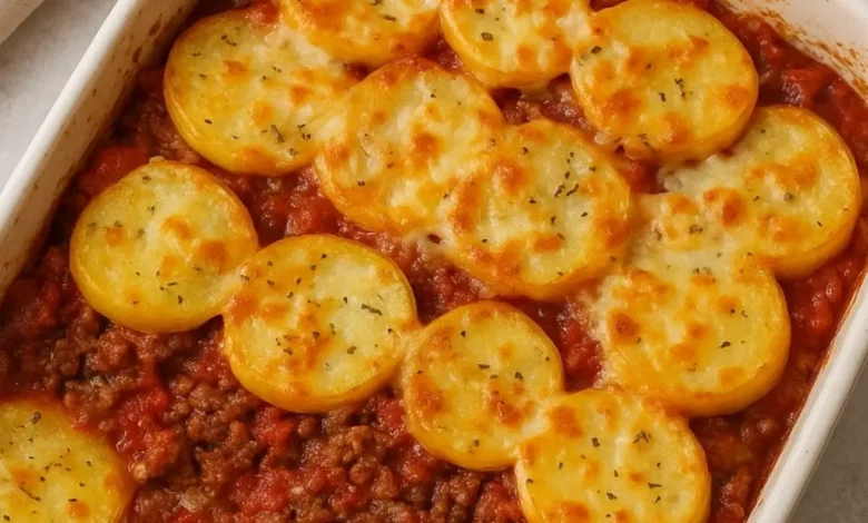 كفتة بالبطاطس في الفرن